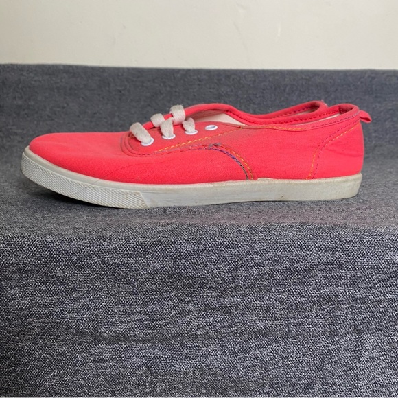 Lace Up Canvas Shoe- Barbie, Vibrant, Bright Pink - Picture 2 of 13